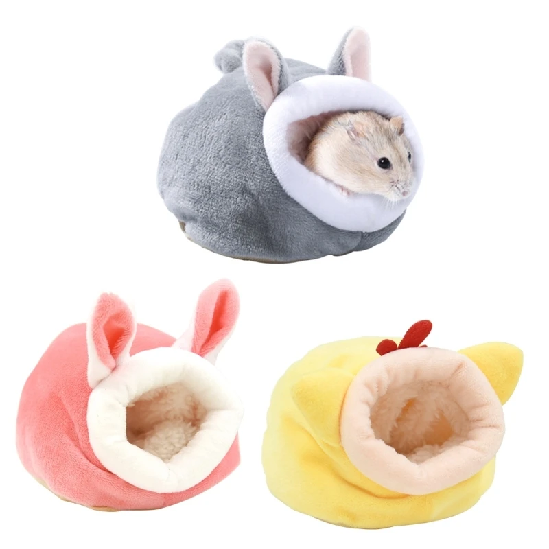 Hamster House Guinea Pigs Nest Small Animal Sleeping Bed Winter Warm Velvet Bed Soft Accessories for Rodents/guinea Pigs