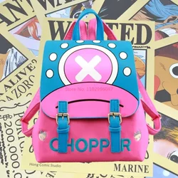 Una pieza Tony Chopper Totoro Manga de dibujos animados lindo, dos dimensiones, mochila escolar para estudiantes, bolso de hombro, Cosplay Bac