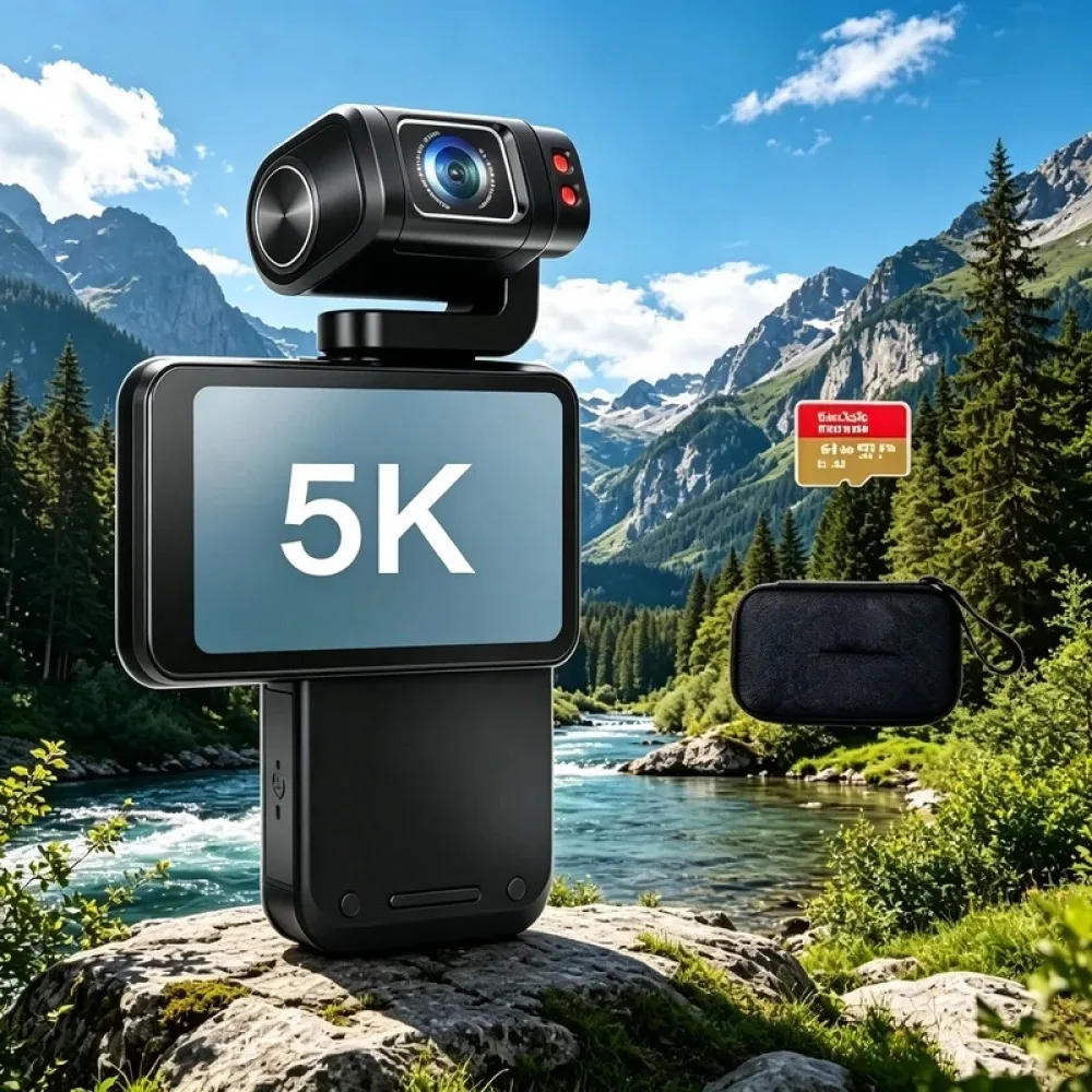 Pocket Camera Digital Camcorder 5K/4K 30FPS Image Stabilization Built-in Big Size Screen Handy Cam Travel Vlog Cameras