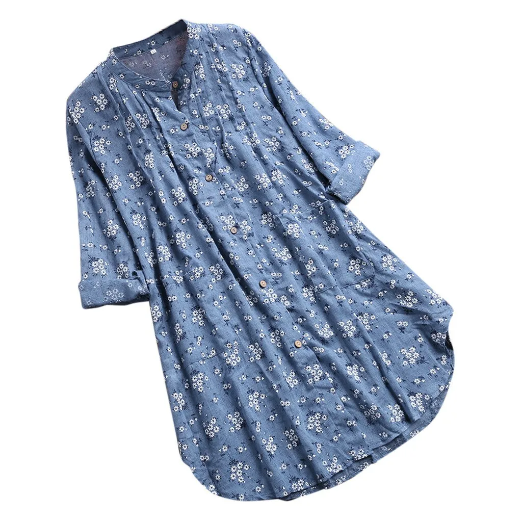 Blusa larga de algodón y lino para mujer, Tops holgados, ropa informal elegante para mujer, 2024