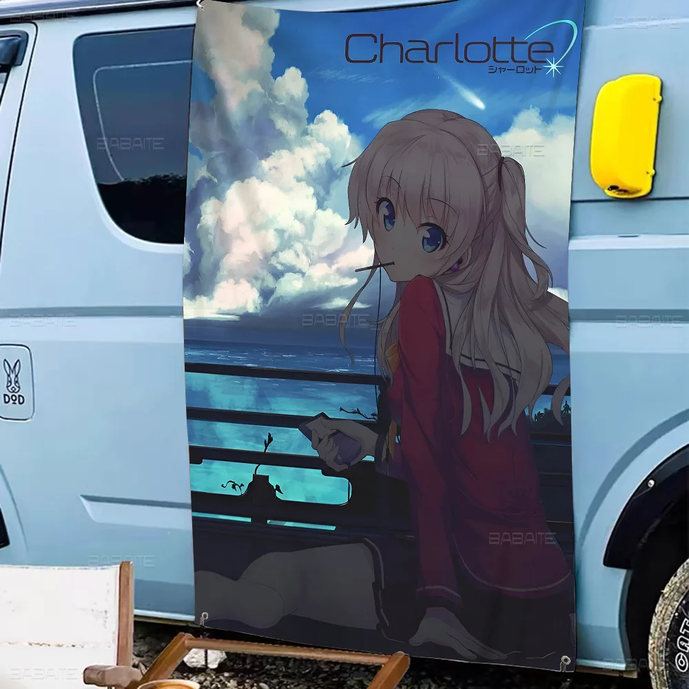 

Anime Charlotte Anime Chart Flag For Living Room Home Dorm Decor Art Home Decor Banner