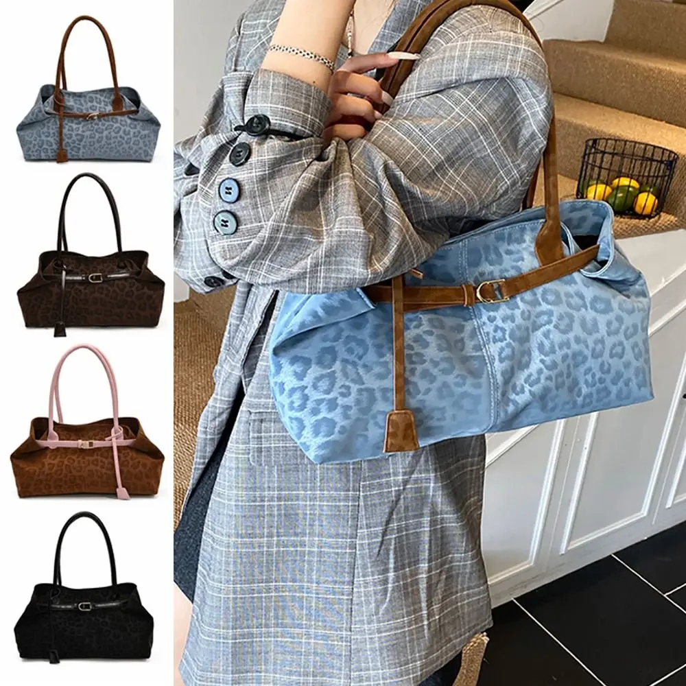 

Стильная сумка-тоут из искусственной кожи с леопардовым принтом, вместительная повседневная женская сумка через плечо, универсальная сумка для ношения подмышкой, для поездок на работу