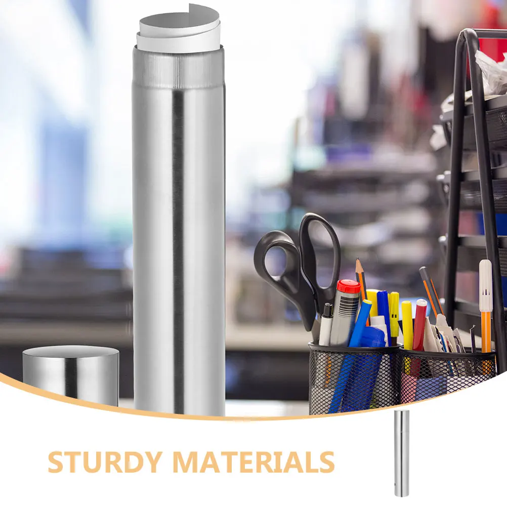 

Stainless Steel Cylinder Box 30cm Birth Certificate Holder Document Tube Keepsake Storage File Container for Certificates