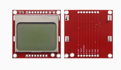 1pcs RED board 84X48 5110 LCD Module with  backlight with adapter PCB LCD5110