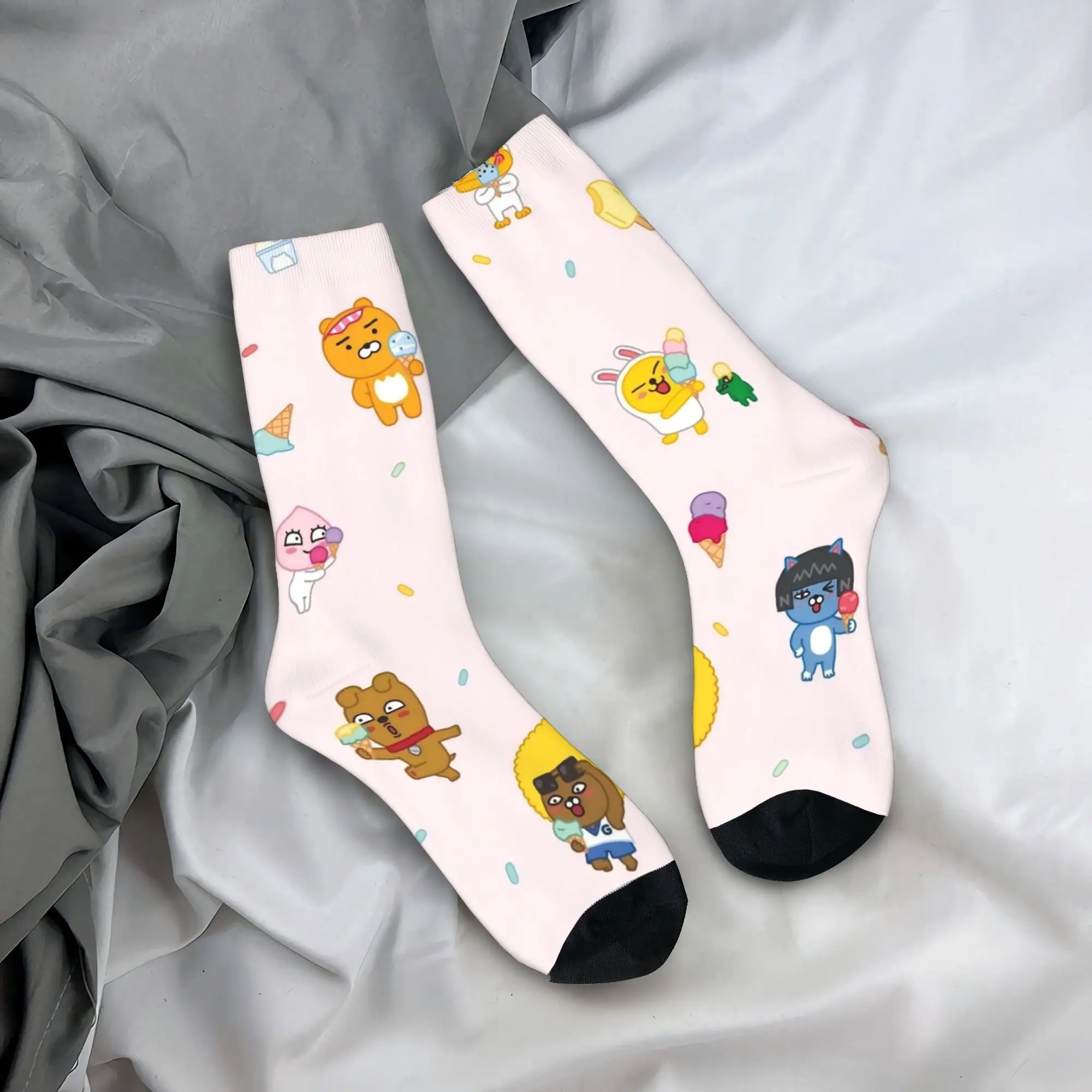 

K-Kakaos F-Friends, забавные носки, мягкие дышащие носки для пары, осенние велосипедные противоскользящие носки на заказ, подарок
