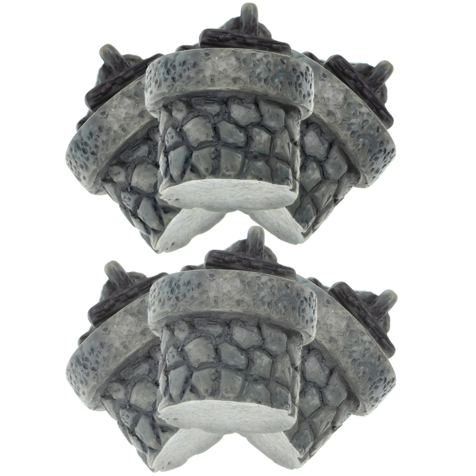 

6Pcs Succulent Planter Decor Miniature Millstones Resin Garden Ornament for Indoor Outdoor Micro Landscape Bonsai Decoration