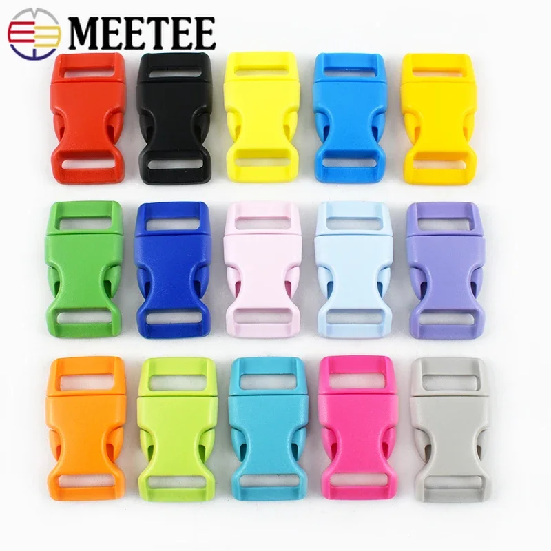 5/10Pcs Meetee 10-25mm Plastic Buckles for Backpack Strap Side Quick Release Buckle Dog Collar Belt Clasp Hooks DIY Accessories