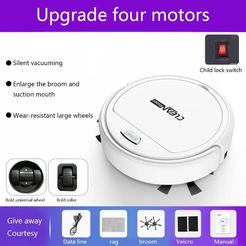 A0NC Mini Robot Vacuum Cleamer Auto Robotic Vacuums Super Siefe for Marble Marble