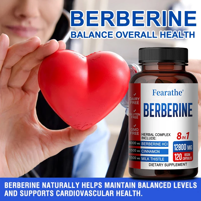 Berberine Capsules Contain Ceylon Cinnamon and Milk Thistle To Promote Liver Function, Intestinal Health, and Immunity.