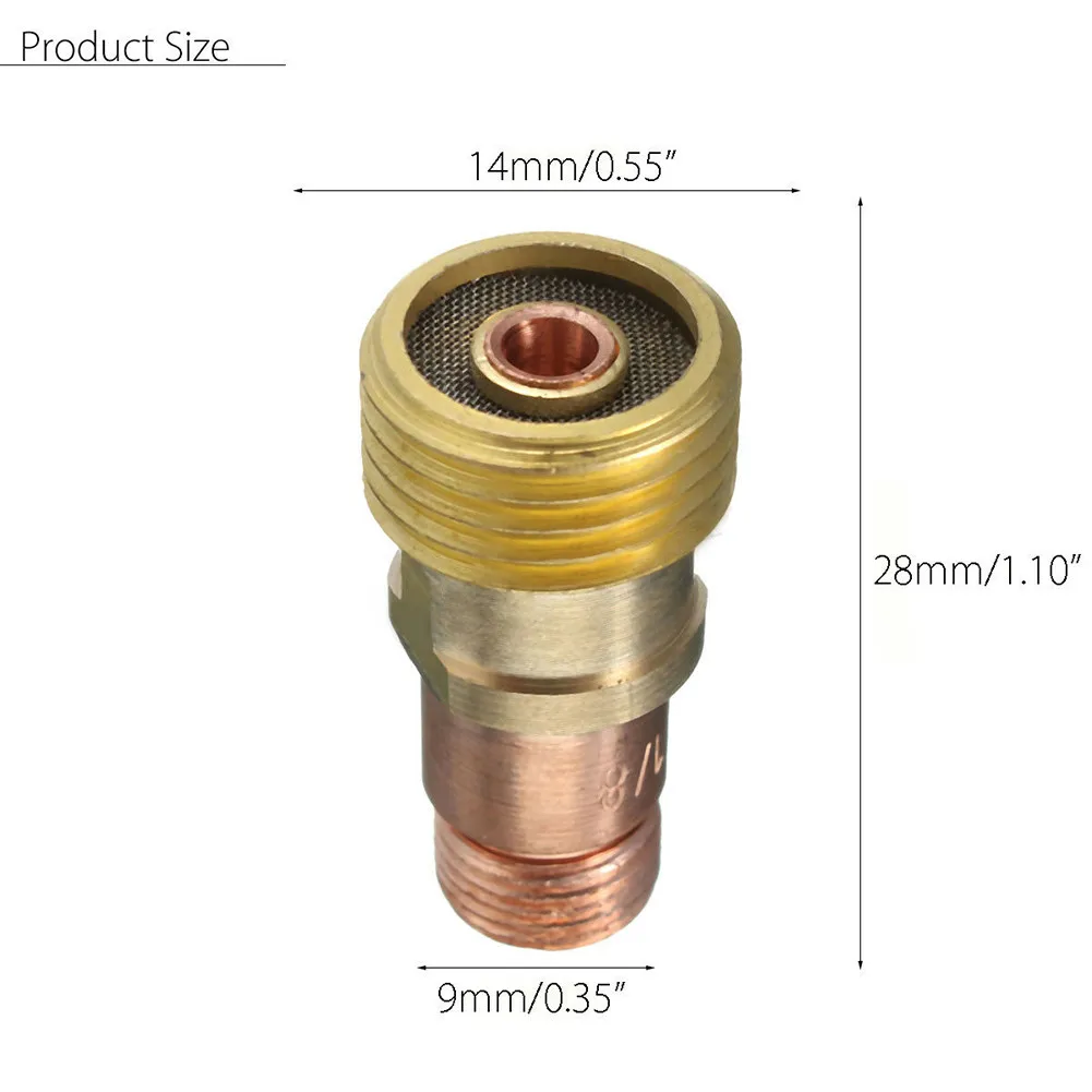 

Sleek and Functional Brass Chuck Body Equipped with Mesh Perfectly Matches For Stubby Gas Lenses on For Tig Torches