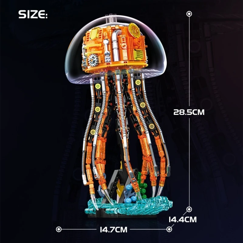 

SEMBO механические медузы, строительные блоки, настольный ночник, украшения, детские игрушки, образовательная сборная модель, подарок на день рождения