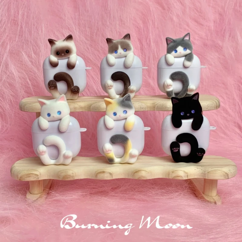 

Hug The Cat Cute Earphone Case for Airpods1/2/3/4 /Pro/Pro2 Custom 3D Decoration PVC Soft Shell Originality Earphone Case Gift