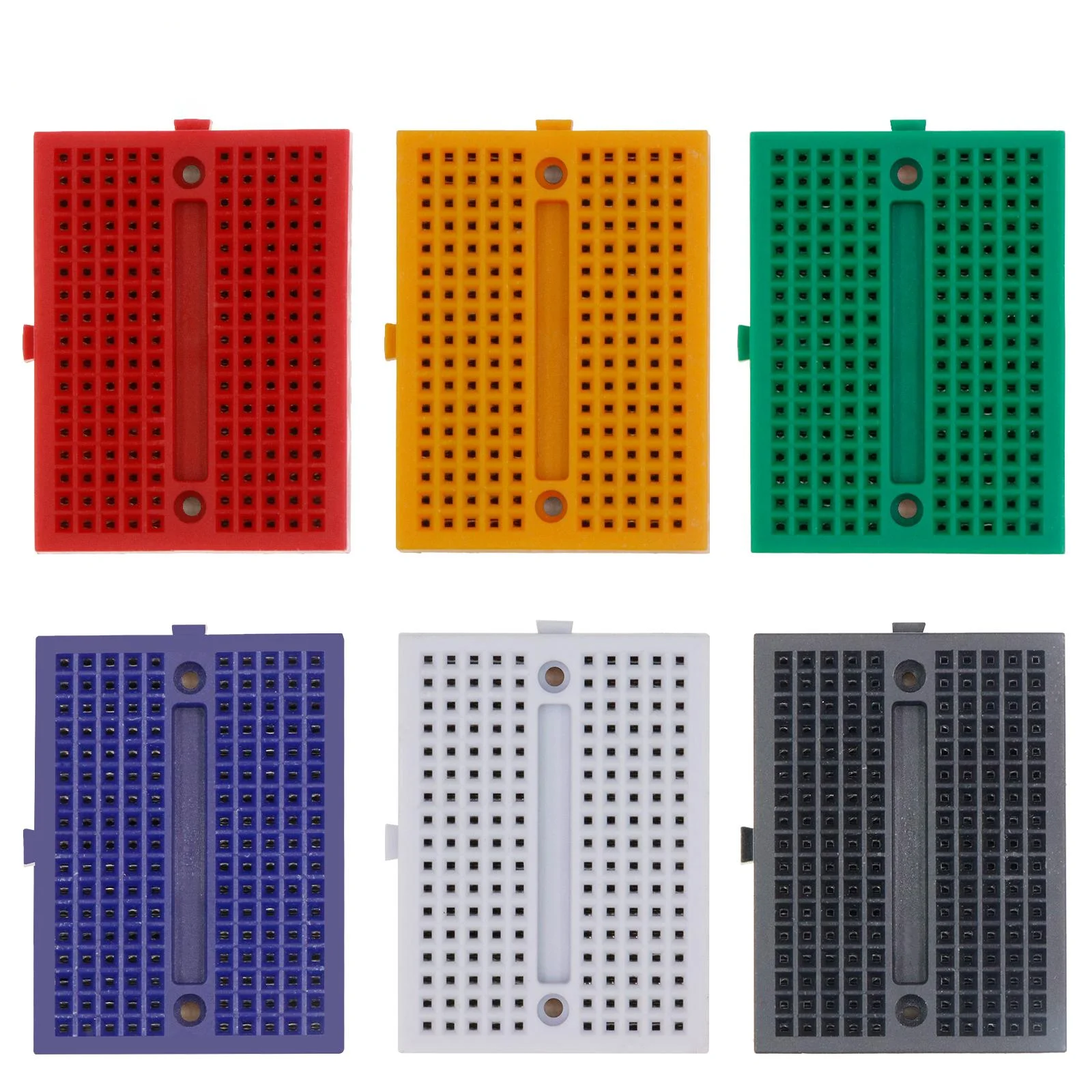 6 Pcs Mini Breadboard Kit with 170 Tie Points - Solderless SYB-170 Prototype PCB Bread Board for Arduino, Raspberry Pi, and More