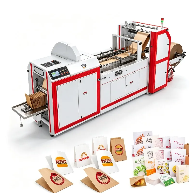 Machines for Manufacturing Paper Bags with Printing V Bottom Paper Bag Machine Paper Bag Making Machine for Small Business