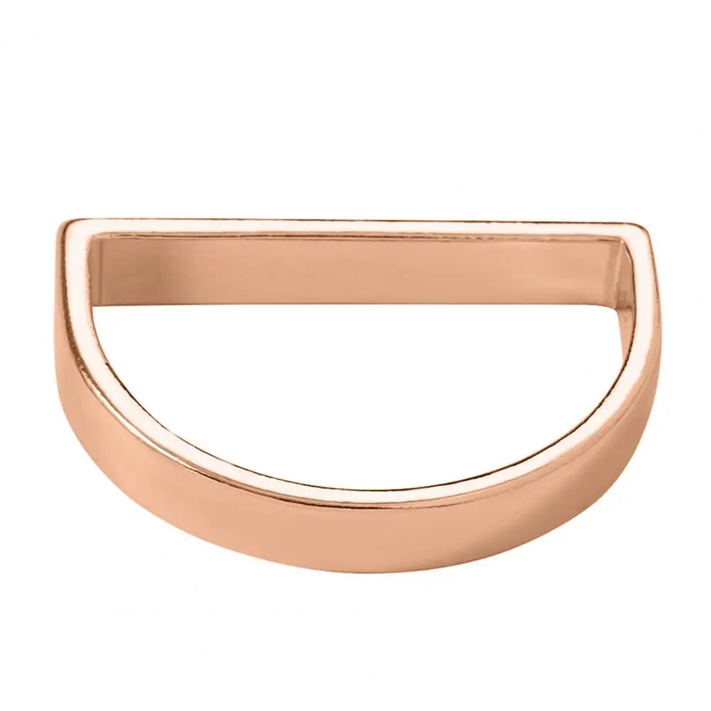 

Unique Tableware Accessories Modern Zinc Alloy Half Round Napkin Rings for Dining Room Accessories Polished Simple D-shaped