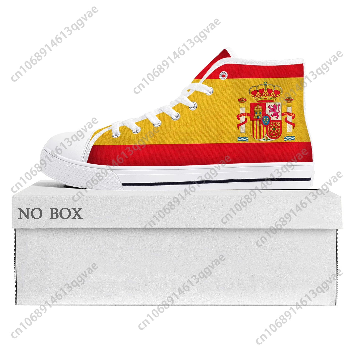 

Spanish Flag High Top High Quality Sneakers Mens Womens Teenager Canvas Sneaker Spain Casual Couple Shoes Custom Shoe