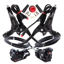 Left Disc Hydraulic Brakes for Mountain E-bike Power Off Xod Long Oil Tube 2100 160 140 Lever Clamp Handle Brake Assembly