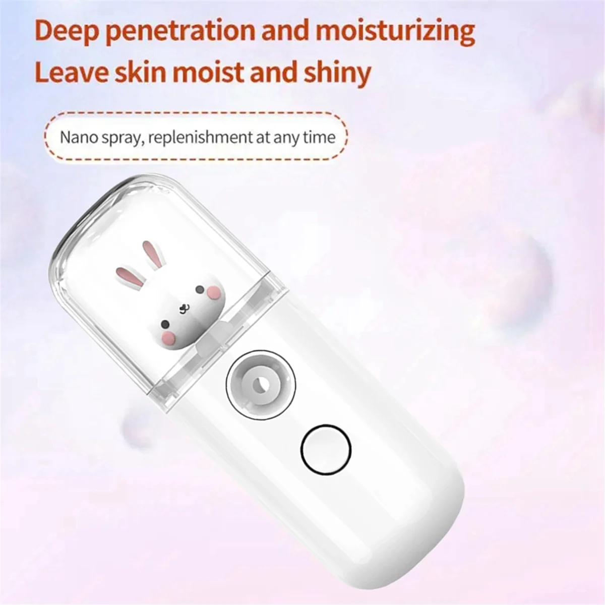 30ml Mini Mist Sprayer Steamer Humidifier Portable USB Rechargeable Face Moisturizing Nebulizer Beauty Skin Care