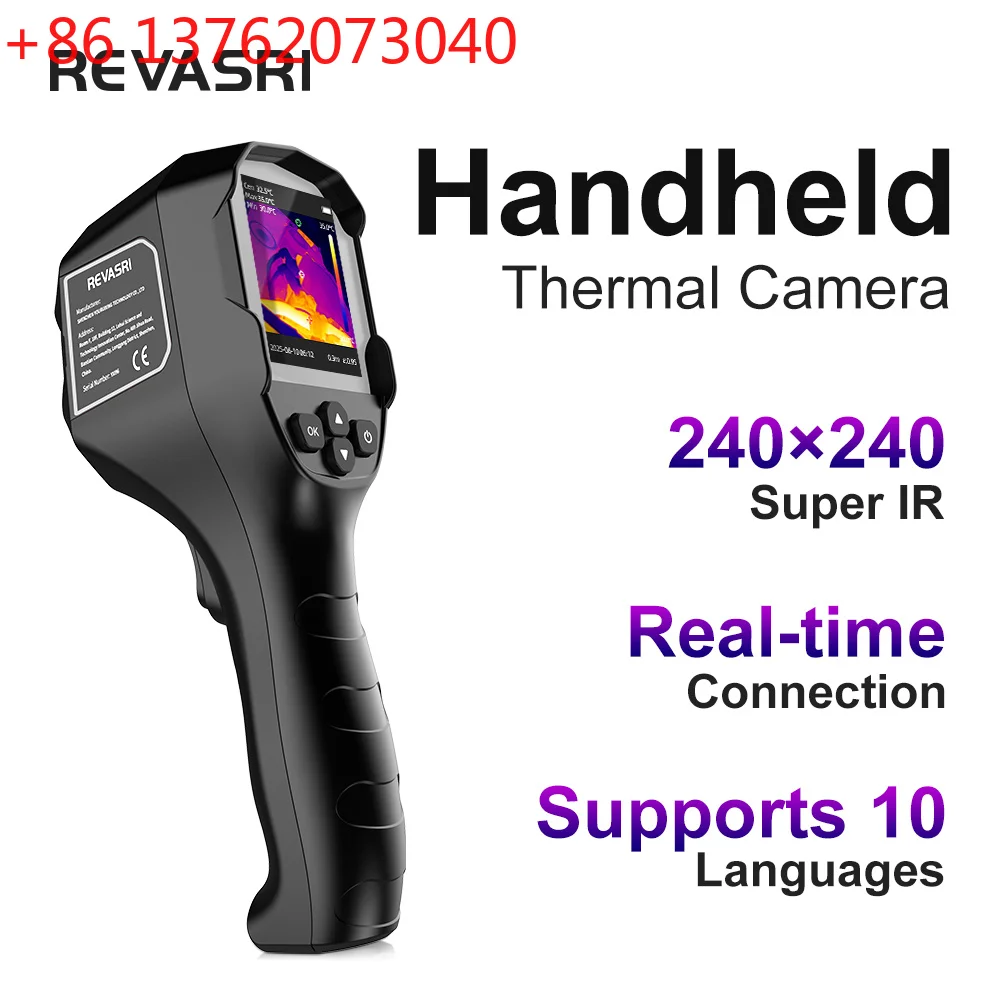 REVASRI Thermal Imaging Camera -20 ℃~550 ℃ Temp Range Handheld Thermal Imaging USB-C Charge for Electrical Test HVAC Repair