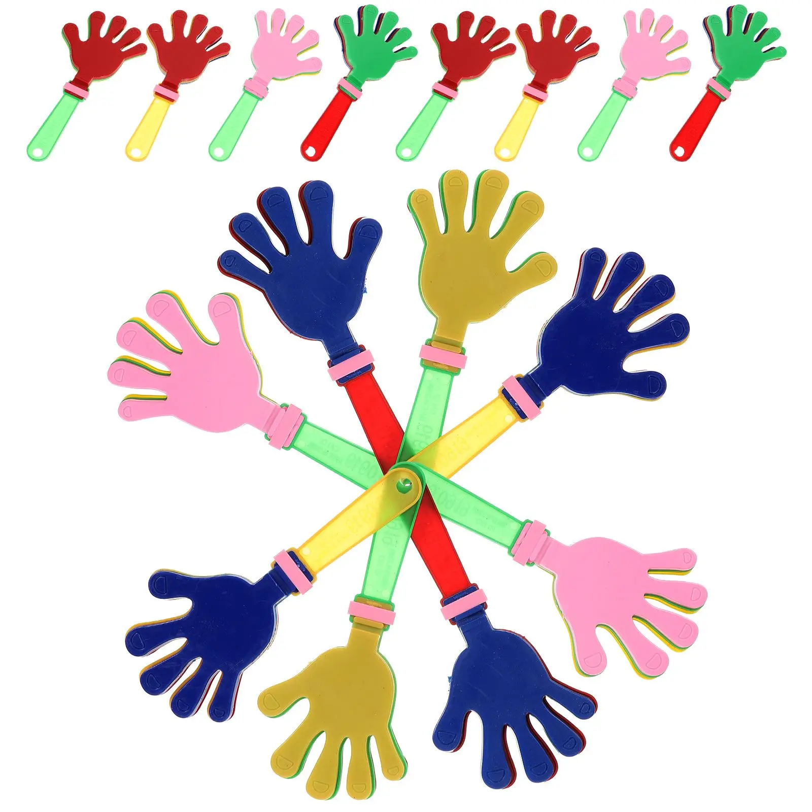 

20 Pieces Hands Plastic Bright Color Lightweight Strong Noise Party Fun Toys Kids Favors Clapping Sound Maker