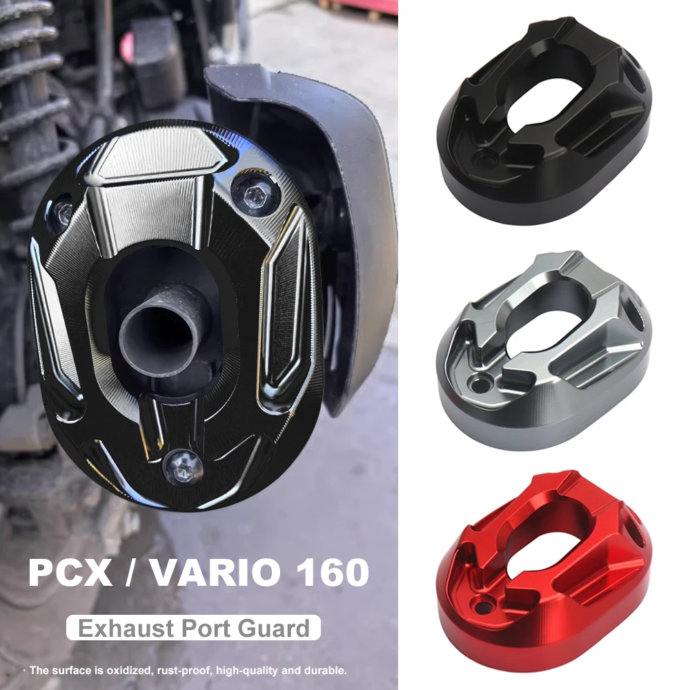 Motorcycle Accessories Aluminum Exhaust Pipe Cover Decorator Exhaust Port Protective Cover For Honda PCX160 PCX 160 vario160