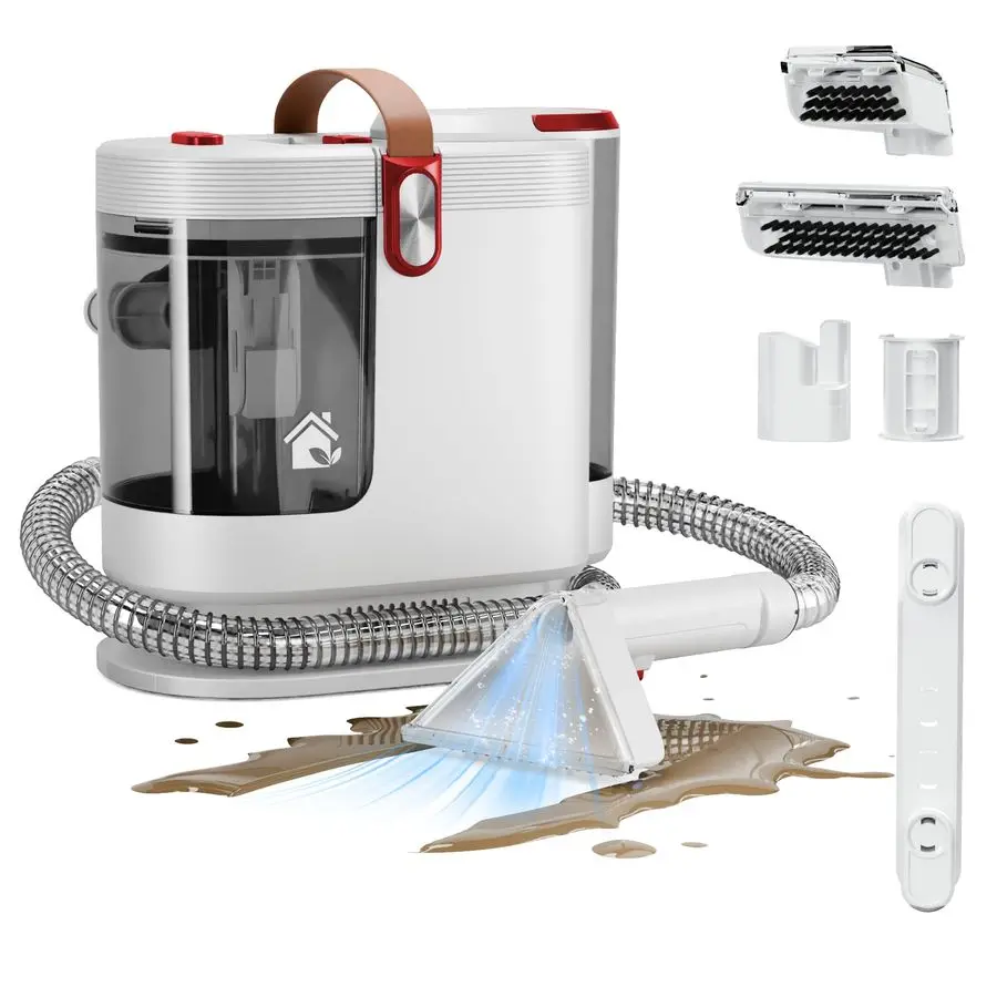 カーペットクリーナーマシン、カーペットシャンプー機、15Kpaの布張りクリーナー（3つのツール付き）、54オンスの大型水タンク、16.4フィートの電源コード、スポットクリーナー