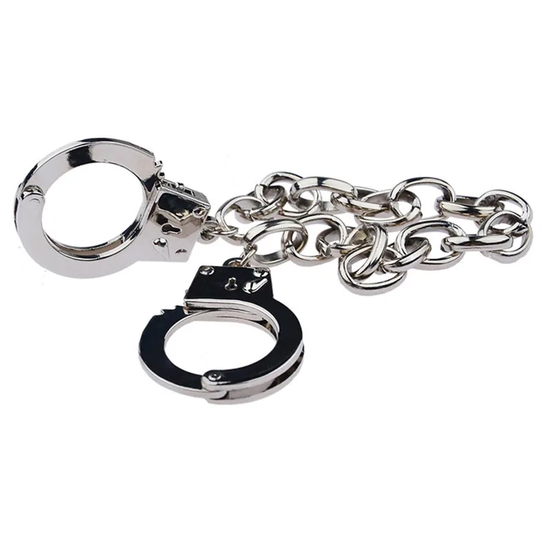 Unisex Adjustable Toe Lock Metal Chain Thumb Handcuffs BDSM Hand Foot Restraint Cuffs Erotic Sex Toys for Women Men