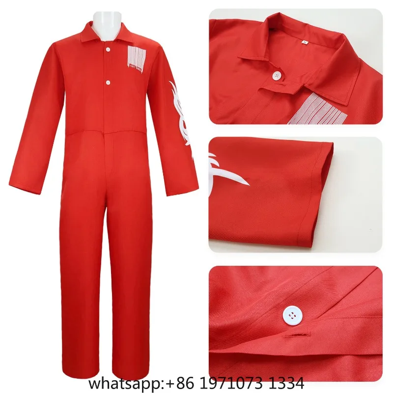 Band Slip Cosplay Knot Joey Cosplay Fantasy Red BlueUniform Outfits Costume Disguise Men Jumpsuit Halloween Carnival Party Suit