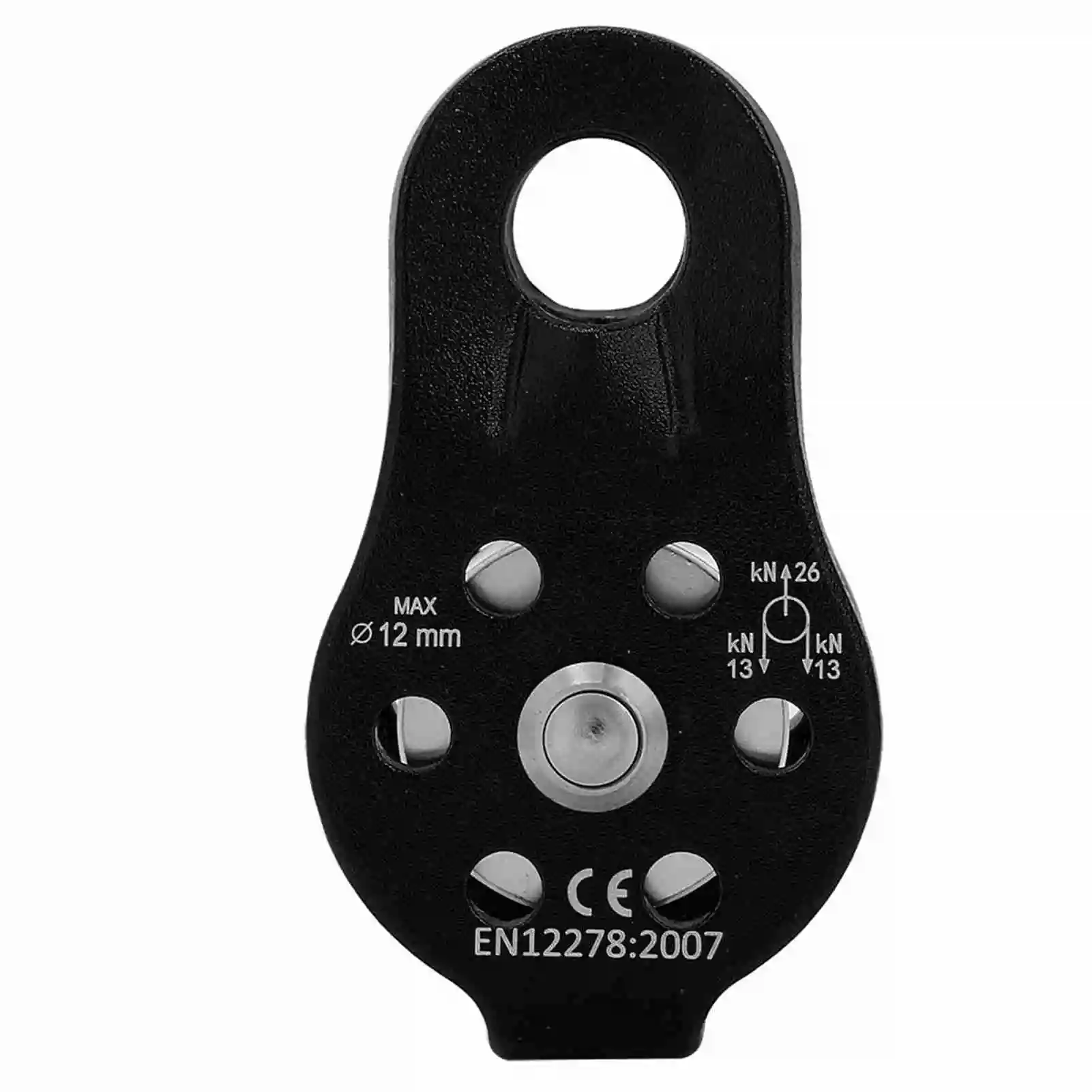 26kn Aluminium legierung Hochleistungs-Einzeldrehseil-Riemens ch eiben block für 12-mm-Seilkletterscheibe Riemens cheibe Rad Einzels chwenk scheibe