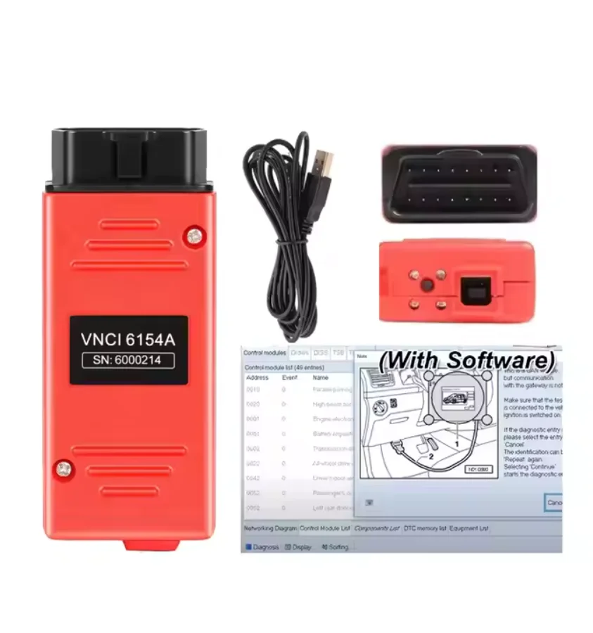 

VNCI 6154 V25.0.1 svci 6154A Обновление OBD2 Тест для диагностического сканера VAG Поддержка функция протокола UDS DoIP и CAN FD Wi-Fi