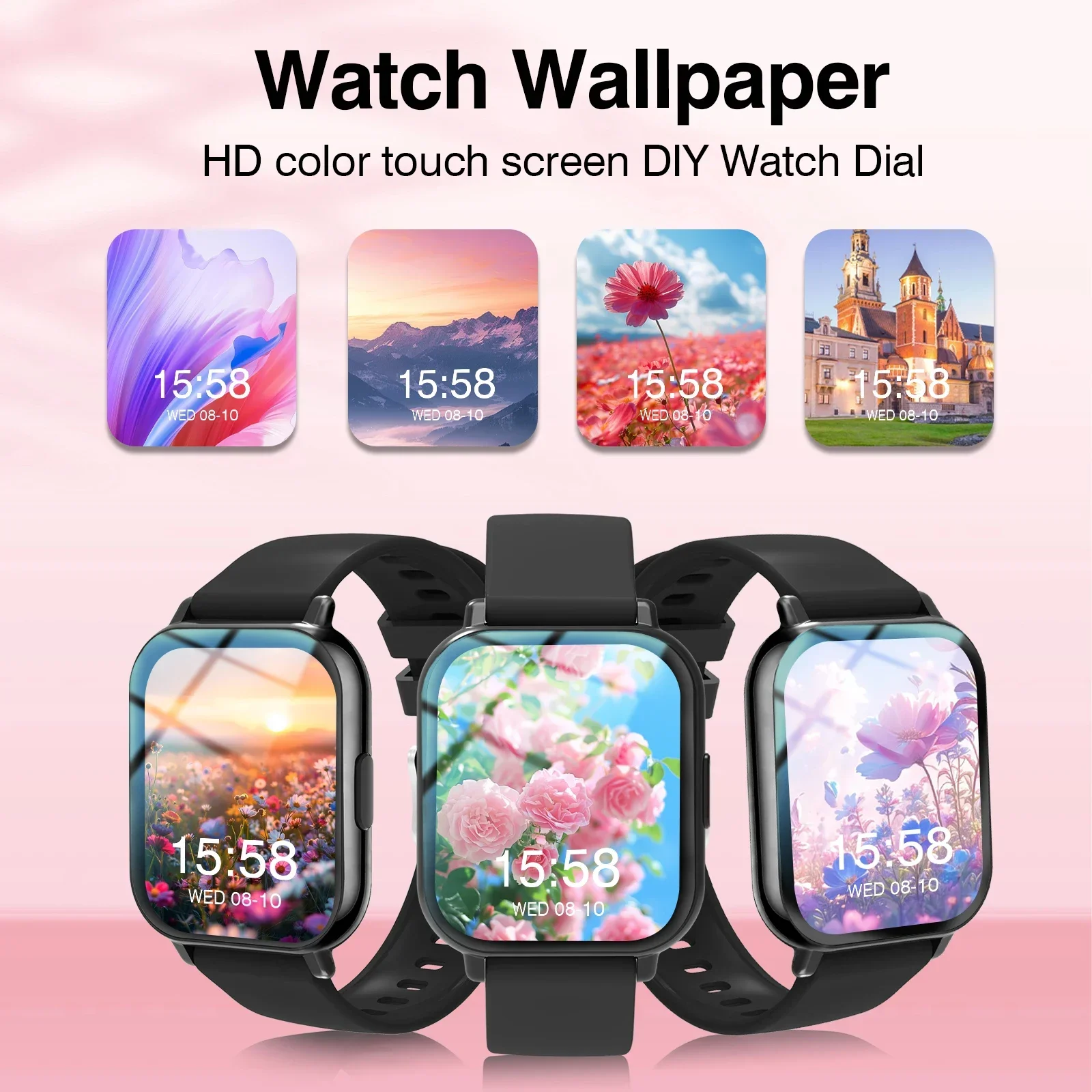 Smartwatch Calling جديد شعبي شحن لاسلكي للرجال BT Call Women Sport Step وتتبع السعرات الحرارية ساعة ذكية لنظام IOS Android #5