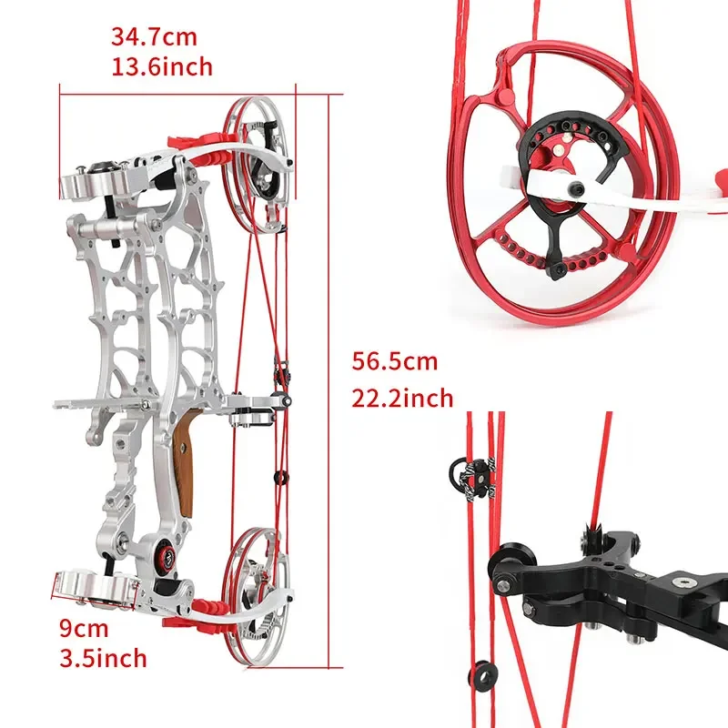 30-75 Lbs Compound Bow Shoot Arrow and Steel Ball 330 fps Car Hunting Bow CNC Machining Adults Right Hand Shooting Archery