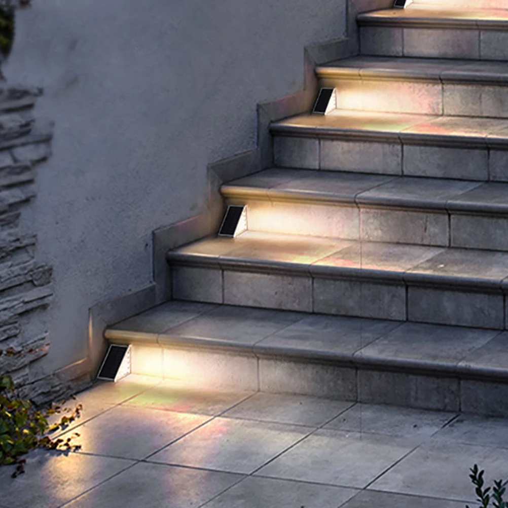 

Solar Deck Stairs Lights Outdoor LED Garden Lighting Wireless Step Fence Yard Waterproof Solar Powered Outdoor Lights