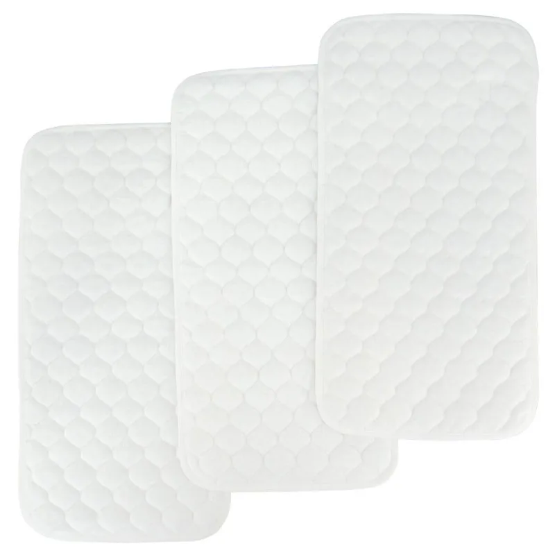 1 pc Quilted Thicker Waterproof Changing Pad Liners, 1 Count(Snow White 13” x 27”)