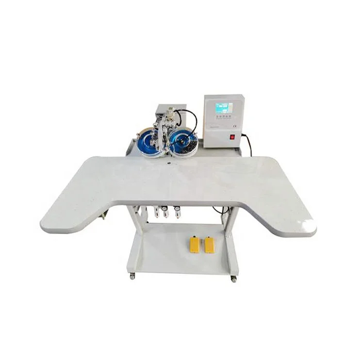 Semi-automatic pneumatic servo CNC double-head embroidery rhinestone