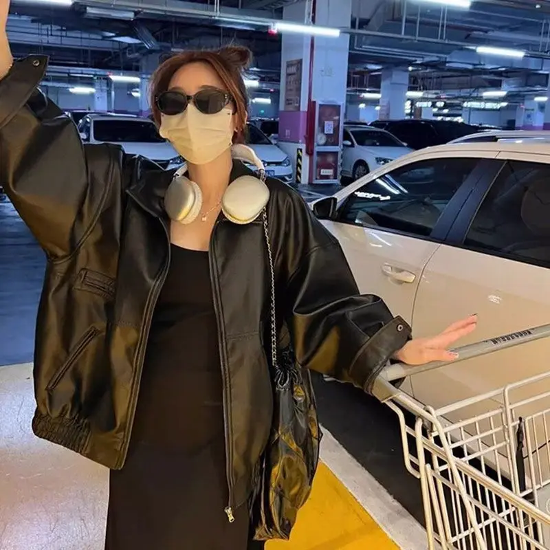 سترات الخريف النسائية 2025 ملمس اليد انغلق الربط القوطية كلية حلوة داكنة فريدة من نوعها المشمش التخسيس روما على غرار كلاسيكي