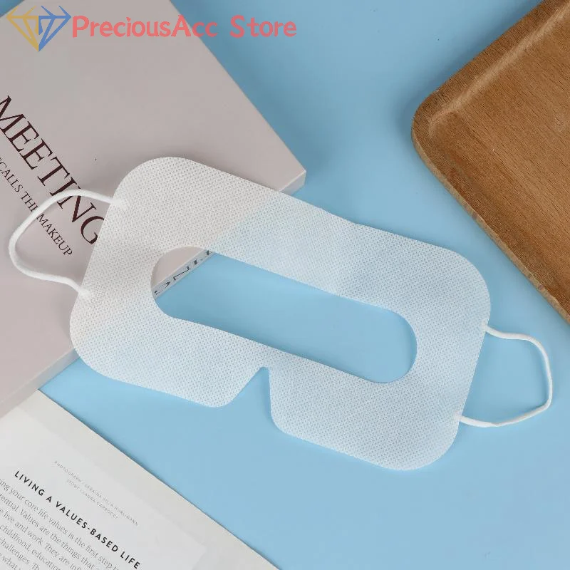 100Pcs Disposable Face Liners, Nonwoven Hygiene Pads for  Headsets and Glasses, Breathable Covers for Shared 3D Sessions