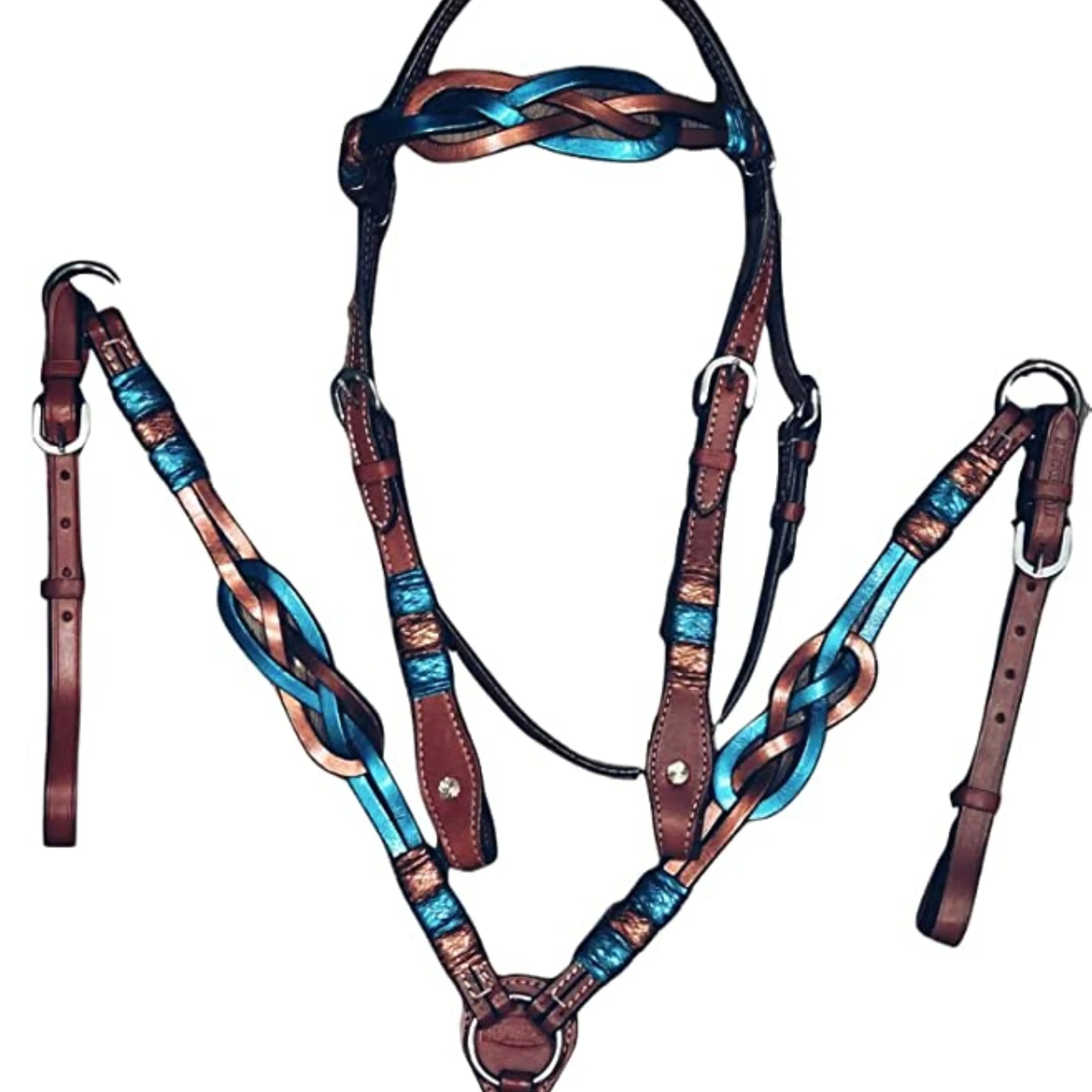 Fancy Horse Western Headstall & Breast Collar Set Lightweight With Leather Custom Beaded Seasonal Design Horse Ridding