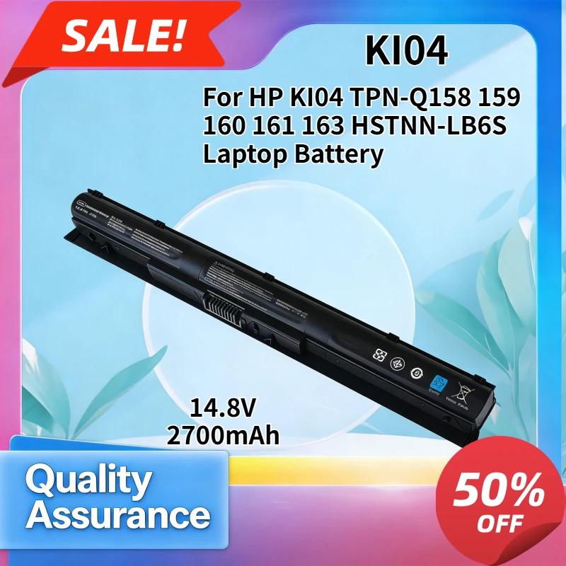 2700mAh High quality Compatible with HP KI04 TPN-Q158 159 160 161 163 HSTNN-LB6S Laptop Battery
