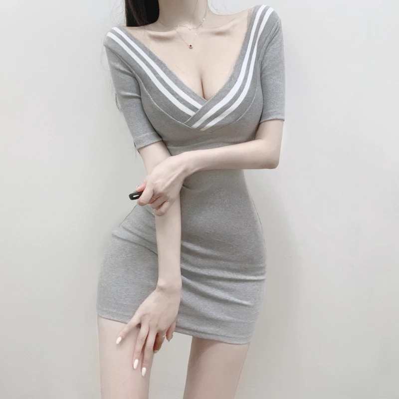 Printemps été 2024 Sexy v-ne coupe ajustée mi Sve moulante Dr taille haute a-ligne jupe coton mélange tissu élastique ort Dr