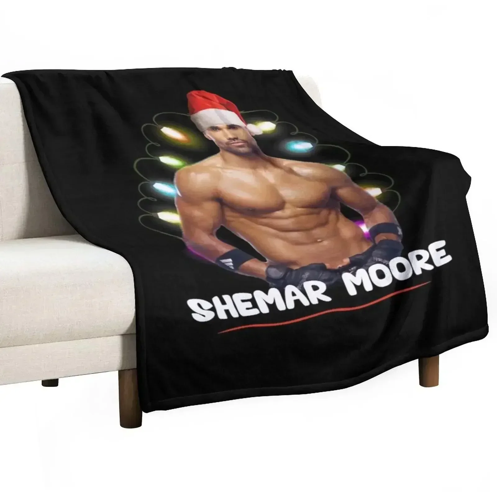 Beautiful Model Shemar Moore Christmas Fitted Scoop Awesome For Movie Fans Throw Blanket Soft Plaid For Baby Blankets