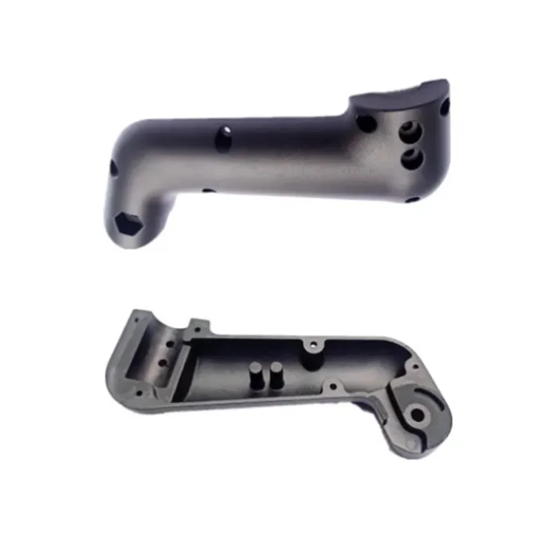 

CNC machining black anodized aluminum alloy mechanical grip accessories handle housing parts