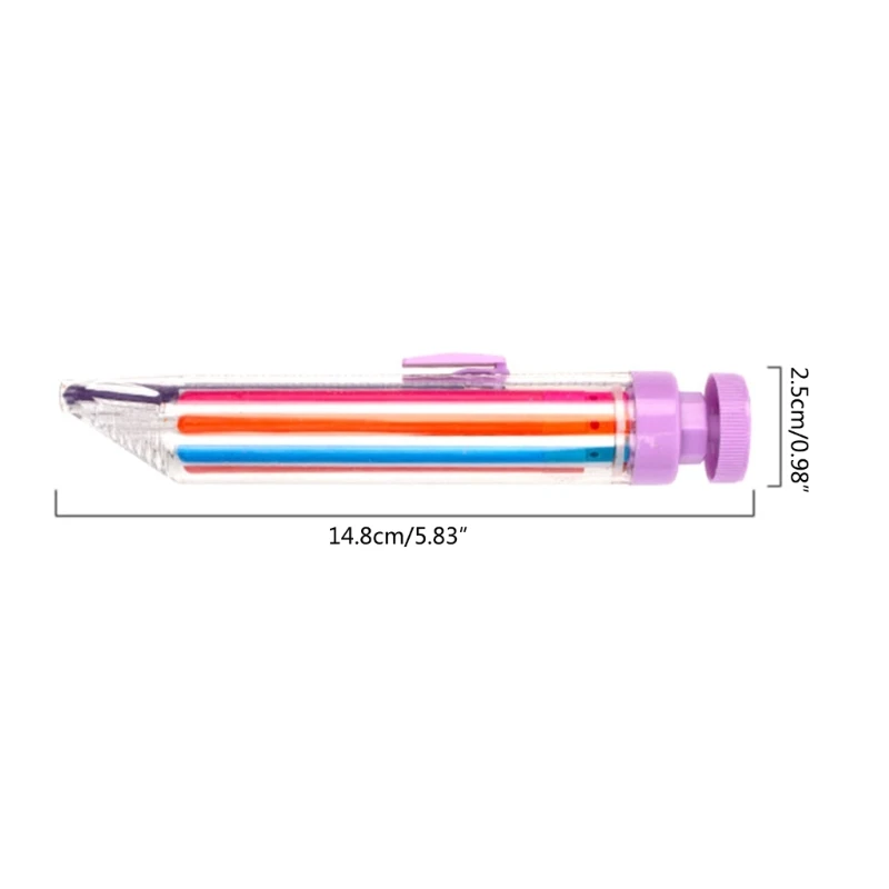 Pressing Drawing Pen Multicolor Party Writing Rotating Crayon Pens Art Painting