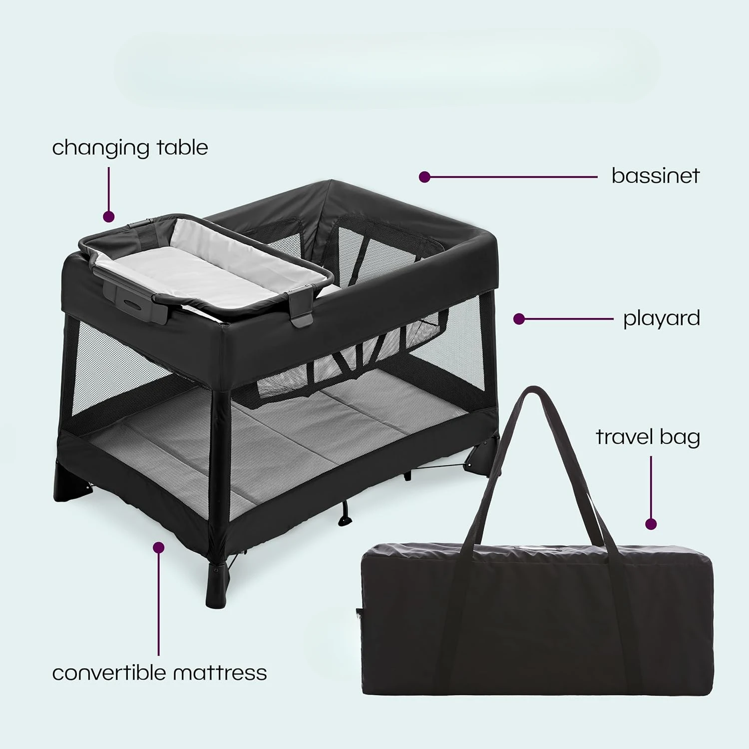 Removable Bassinet and Baby Changing Station, Easy One-Handed Setup, from The Makers of The mamaRoo