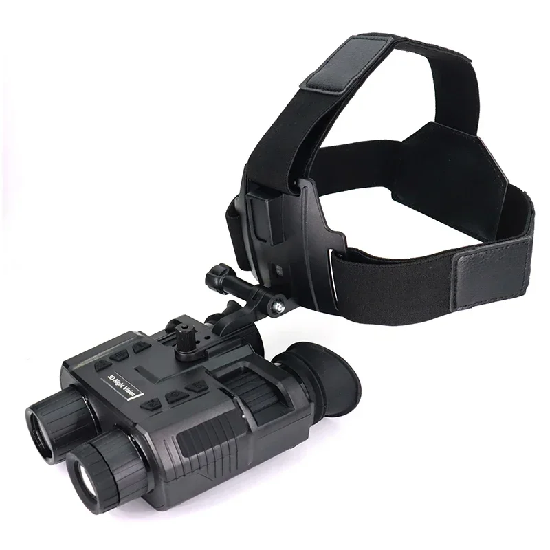 Helmet Mounted Night Vision Goggles for 100% Darkness Naked Eyes 3D Display Tactical HD Digital Infrared Hunting