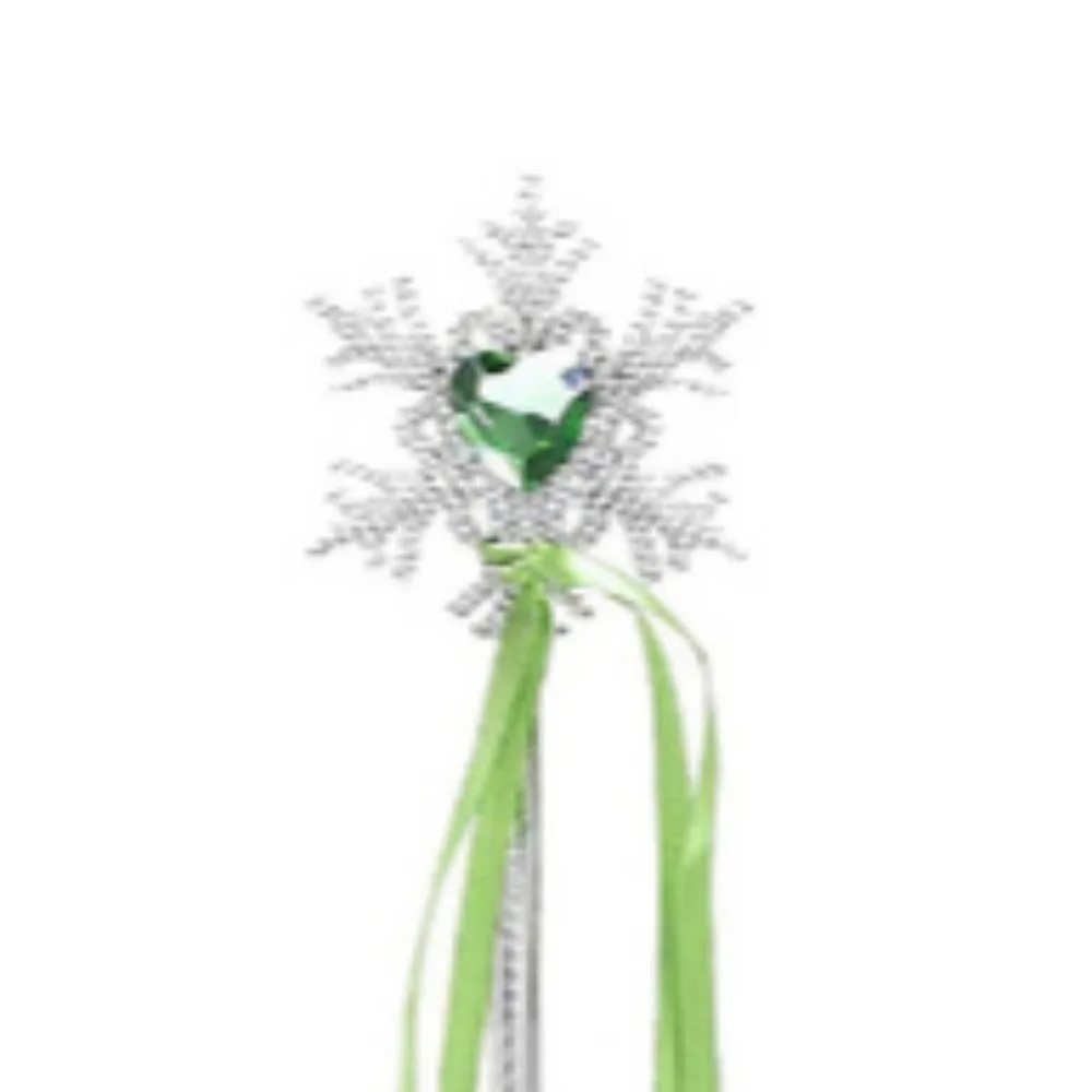Princess Accessories Green Diamond Crown Green Diamond Magic Wand Green Set of Two