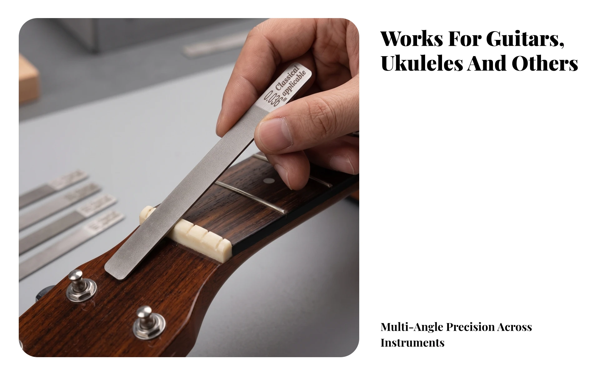 Guitar Nut File Set, Six Pieces Guitar Nut File Set, Six Pieces