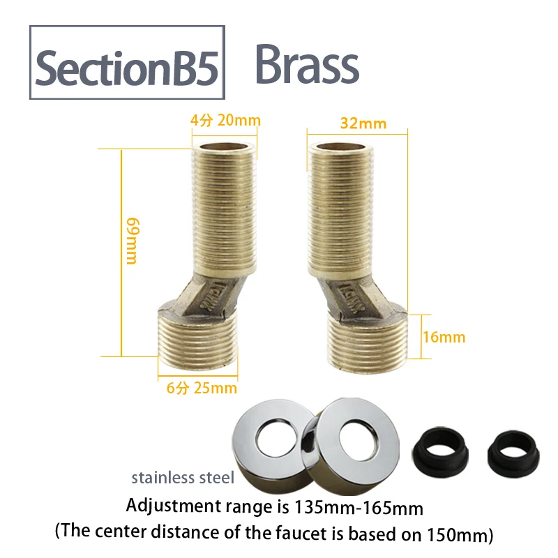 2er-Set Bad/Dusche Wandmontage-Wasserhahn-Adapter ? Produktbild-Vorschau 2