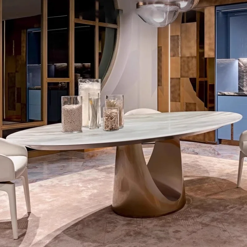 Round Side Dining Table Center Terrace Mahjong Salon Marble Dining Table Dining Table Restaurant Kitchen Mesa Salon Furniture