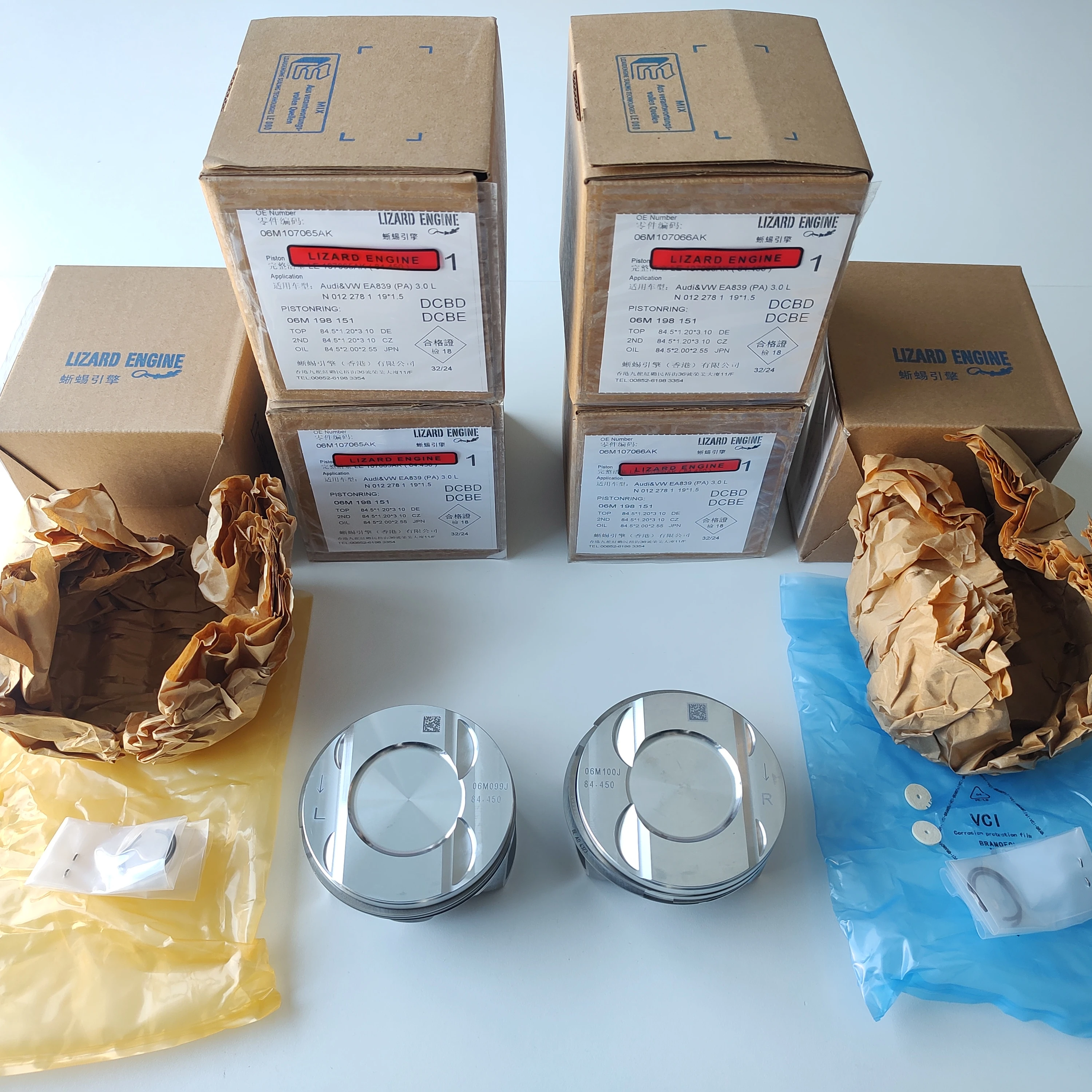 

For VW Touareg Audi A4 A6 Porsche 3.0 TFSI EA839 Pin 20mm Piston and Ring Kit DCB DLZ CXT CZSE CWGD B9 S5 A6 A7 A8 Q7 3.0T